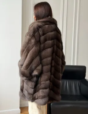 Шуба из баргузинского соболя - оверсайз