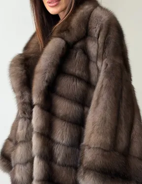 Шуба из баргузинского соболя - оверсайз