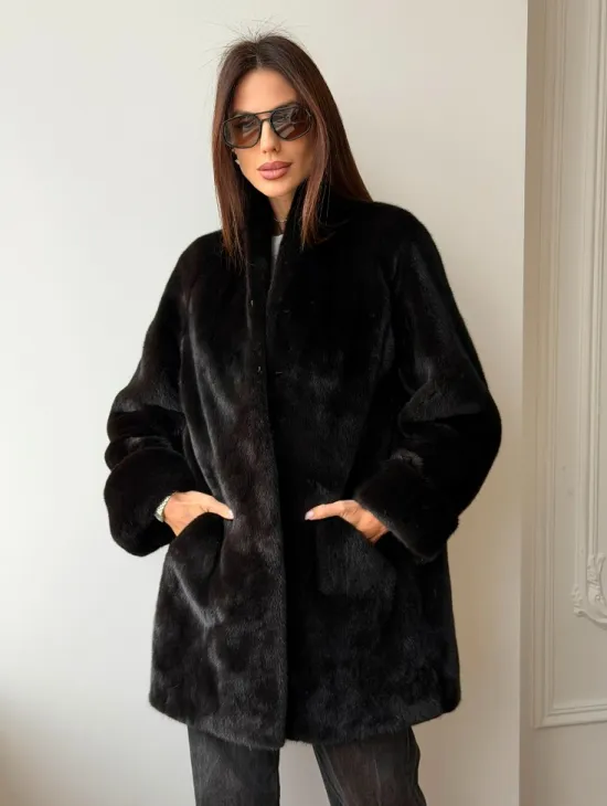 Жакет из аукционной норки Kopenhagen Fur - Dark brown