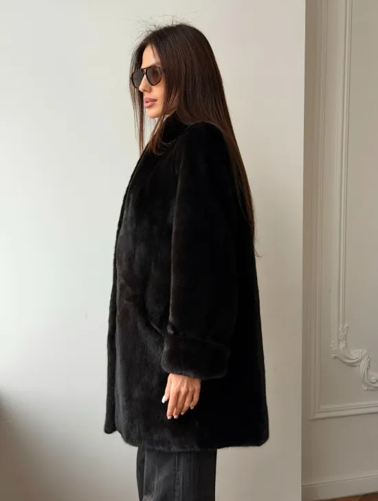 Жакет из аукционной норки Kopenhagen Fur - Dark brown