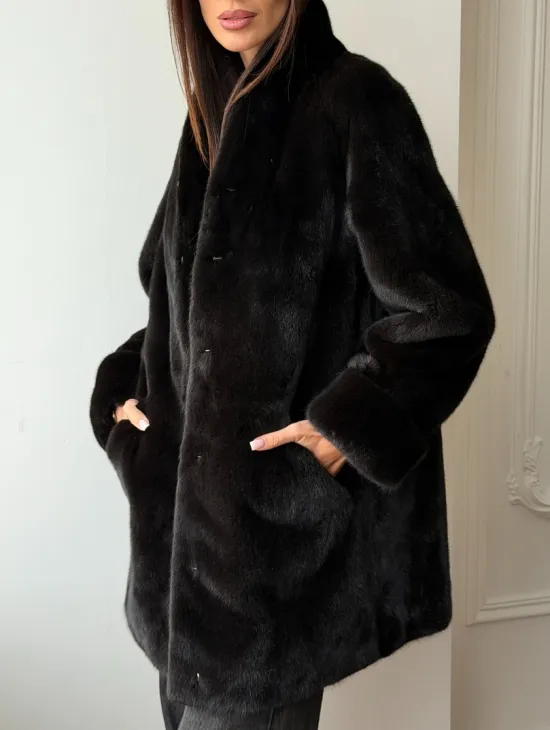 Жакет из аукционной норки Kopenhagen Fur - Dark brown