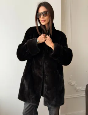 Жакет из аукционной норки Kopenhagen Fur - Dark brown