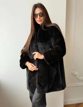 Жакет из аукционной норки Kopenhagen Fur - Dark brown