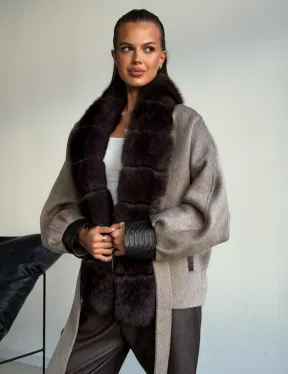 Пальто с мехом финского песца