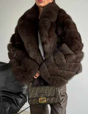 Шуба под соболь - рукава косички