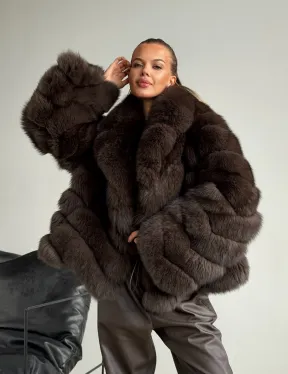 Шуба под соболь - рукава косички