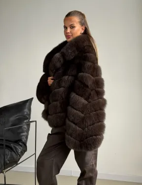 Шуба под соболь - рукава косички