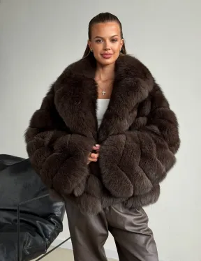 Шуба под соболь - рукава косички