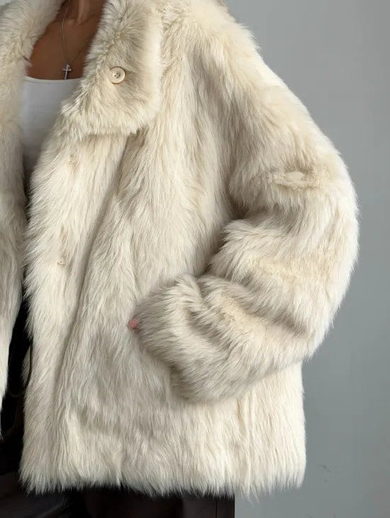 Двухсторонняя дубленка из меха тосканы