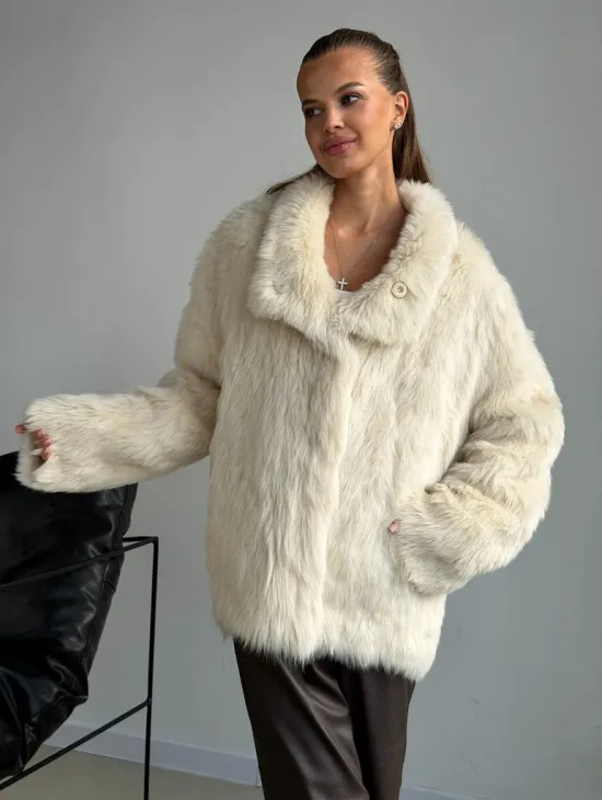 Двухсторонняя дубленка из меха тосканы