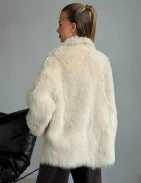 Двухсторонняя дубленка из меха тосканы