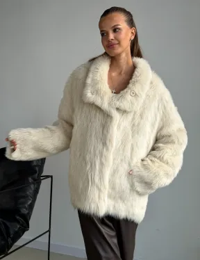 Двухсторонняя дубленка из меха тосканы