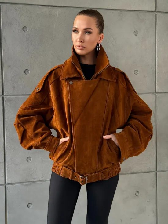 Замшевая куртка-косуха