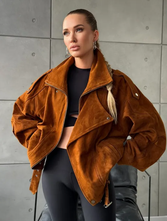 Замшевая куртка-косуха