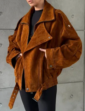 Замшевая куртка-косуха