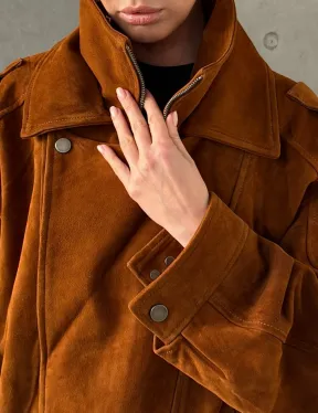 Замшевая куртка-косуха