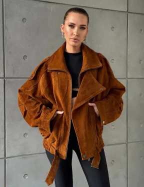 Замшевая куртка-косуха