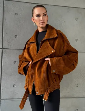 Замшевая куртка-косуха