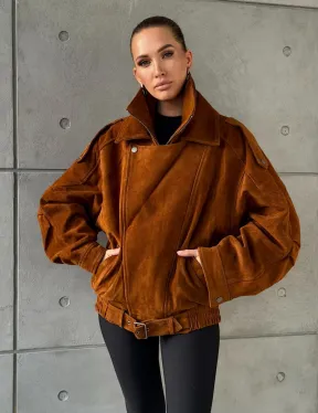 Замшевая куртка-косуха