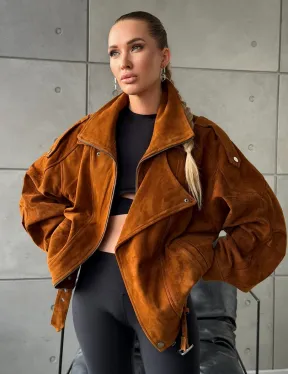 Замшевая куртка-косуха