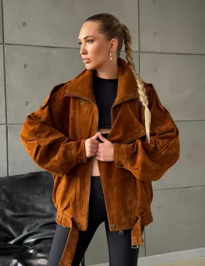 Замшевая куртка-косуха