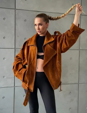 Замшевая куртка-косуха