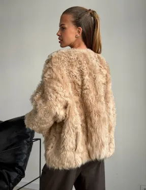 Короткая куртка из овчины