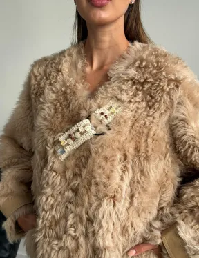 Короткая куртка из овчины