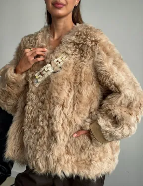 Короткая куртка из овчины