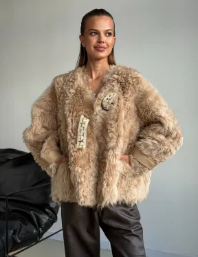 Короткая куртка из овчины