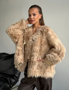 Короткая куртка из овчины