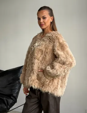 Короткая куртка из овчины