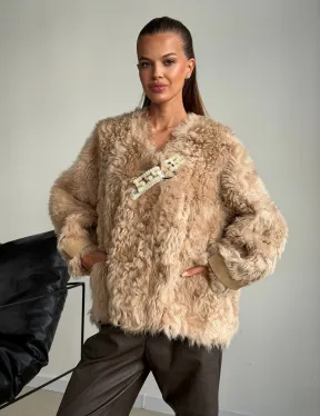 Короткая куртка из овчины