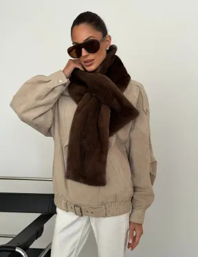 Шарф из меха норки