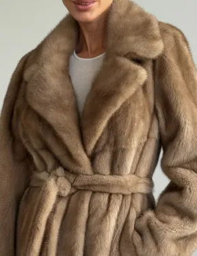 Шуба норковая классика - пастель