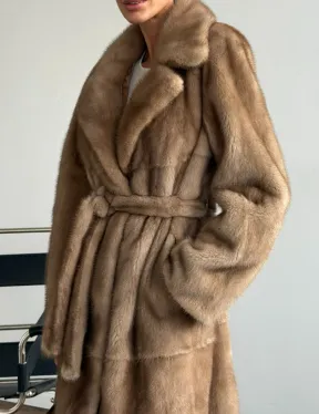 Шуба норковая классика - пастель