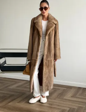 Шуба норковая классика - пастель