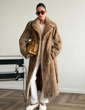 Шуба норковая классика - пастель