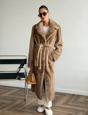 Шуба норковая классика - пастель