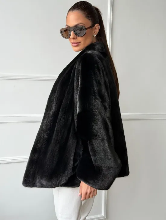 Куртка c V-образным воротом из норки SAGA FURS