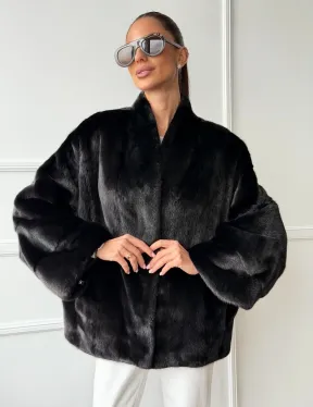 Куртка c V-образным воротом из норки SAGA FURS