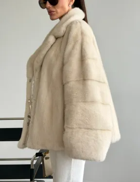 Женский норковый полушубок