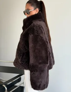 Женская двухсторонняя дубленка