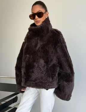 Женская двухсторонняя дубленка