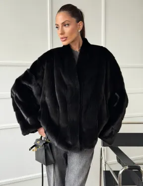 Полушубок норковый SAGA FURS - style oversize