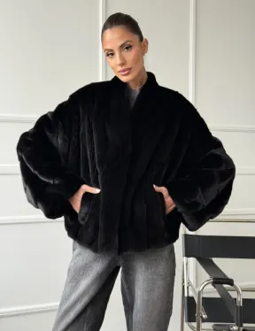 Полушубок норковый SAGA FURS - style oversize