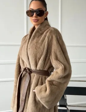 Норковое меховое пальто для женщин