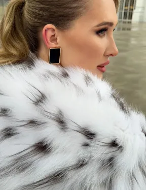 Шуба из лисьего меха под рысь с капюшоном