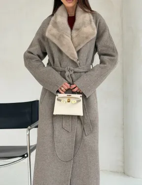 Пальто женское с норкой