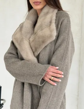 Пальто женское с норкой